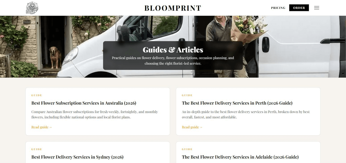 Bloomprint guides and articles index